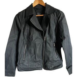 Womens Black Motorcycle‎ Jacket Small Coat faux Leather Liverpool Los Angeles